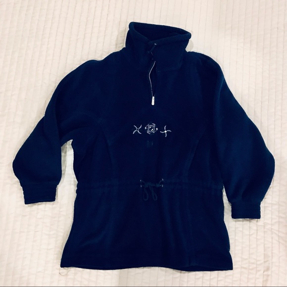 Vintage 1980’s V de V Paris navy ‘Polartec’ embroidered sweater. Size L. EUC - Picture 8 of 12
